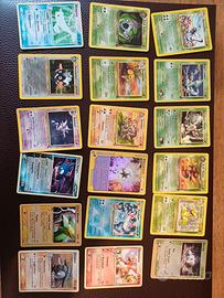 lotto carte pokemon holo e rare