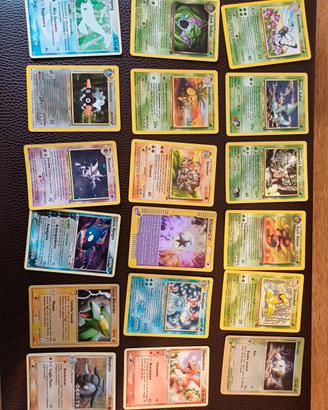 lotto carte pokemon holo e rare