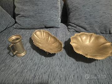 3 oggetti in Peltro anni 70 vintage da collezione
