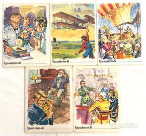 Lotto 5 QUADERNI serie “GRANDI CONQUISTE” 1950-60s