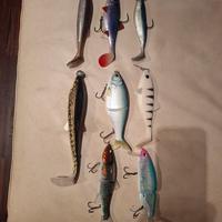 Lotto esche luccio, swimbait bass