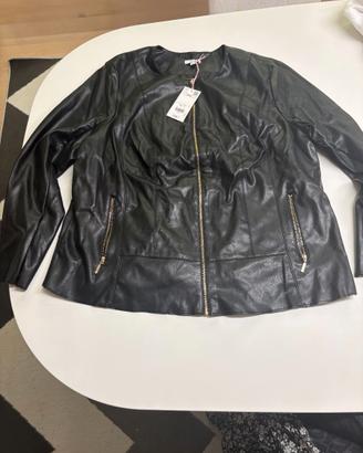 Giacca in Similpelle Nera OVS MYA - Dettagli Oro -