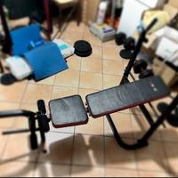 SET MULTIFUNZIONE PANCA PIANA PALESTRA