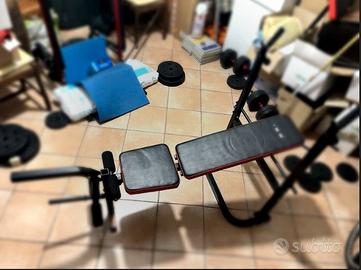 SET MULTIFUNZIONE PANCA PIANA PALESTRA