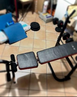 SET MULTIFUNZIONE PANCA PIANA PALESTRA