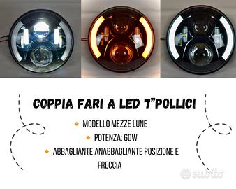 coppia fari led 7 pollici fuoristrada 4x4 