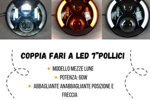 coppia fari led 7 pollici fuoristrada 4x4 
