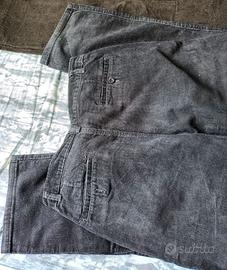 pantaloni in velluto blu 