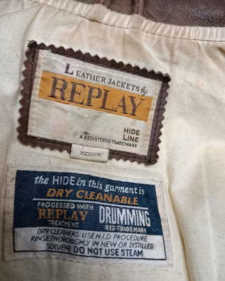 giubbotto in pelle Vintage Replay 