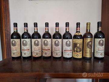 Set 9 bottiglie vino Verrazzano vintage