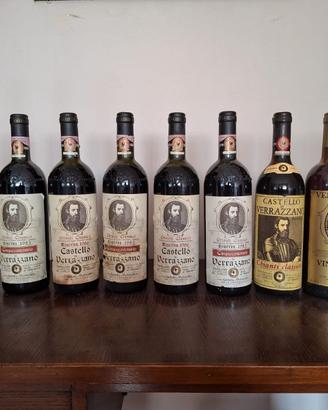 Set 9 bottiglie vino Verrazzano vintage