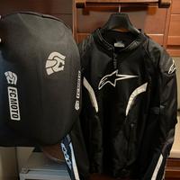 Giacca Alpinestars e Helly Hansen con Zaini