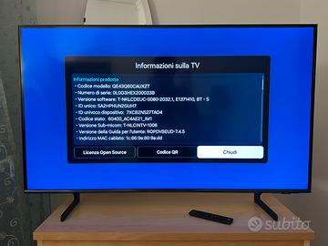 Samsung QLed 43’ smart tv
