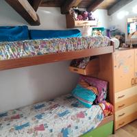 Cameretta con letto a castello o soppalco 