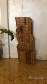 Portariviste rattan design vintage