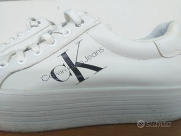 Sneakers platform bianche Calvin Klein