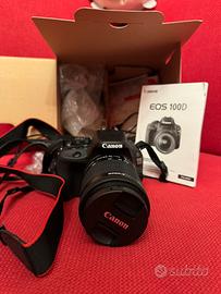 CANON EOS 100D con custodia e kit