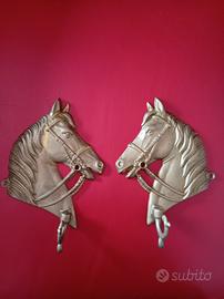 appendi abiti in ottone testa di cavallo