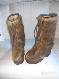 Stivali dopo sci donna pelliccia