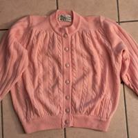 Cardigan lana rosa vintage Skinner & Turner tg 42
