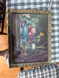 Quadro antico con frutta raffigurata