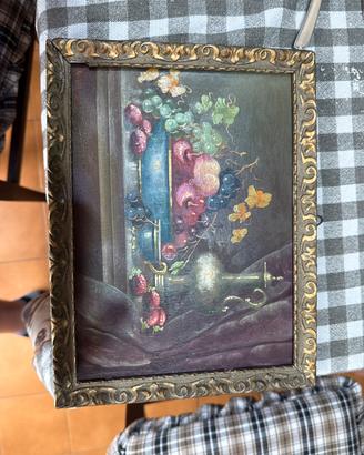 Quadro antico con frutta raffigurata