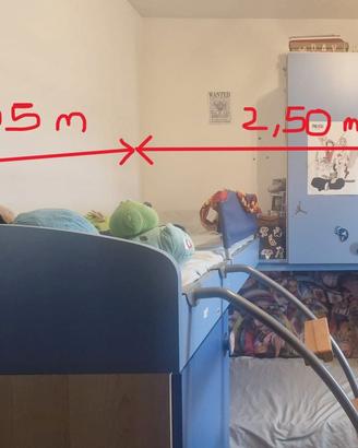 CAMERETTA A PONTE CON LETTO A CASTELLO + MATERASSI