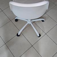 Sedia da scrivania di colore bianco