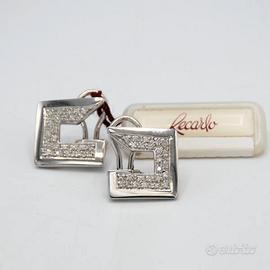 Orecchini Recarlo in oro bianco 18 kt e diamanti