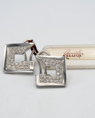 Orecchini Recarlo in oro bianco 18 kt e diamanti