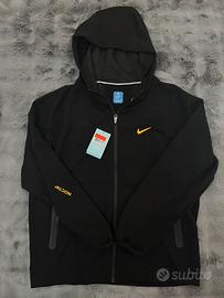 Nike X Nocta felpa zip nera swoosh giallo