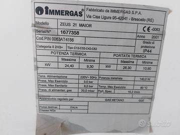 scheda caldaia immergas