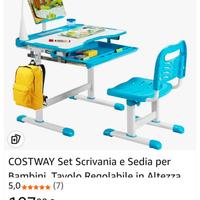 Scrivania con sedia per bambini
