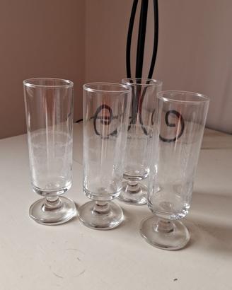 set calici lotto bicchieri decorati cucina