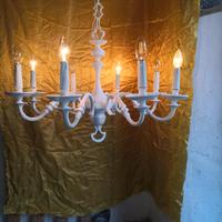 Lampadario Ottone pesante stile Shabby Chic 