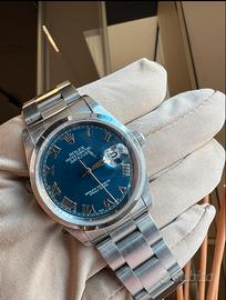 Rolex datejast 36 mm 16200 quadrante blu garanzia
