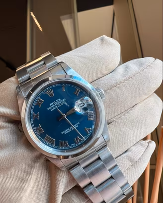 Rolex datejast 36 mm 16200 quadrante blu garanzia