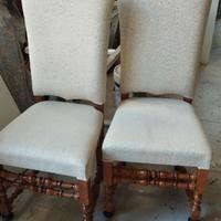 4 poltrone da tavolo imbottite