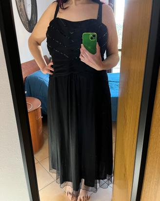 Abito cerimonia tg 60IT nero paillettes come nuovo