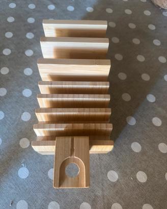 Organizer per carica smartphone e tablet