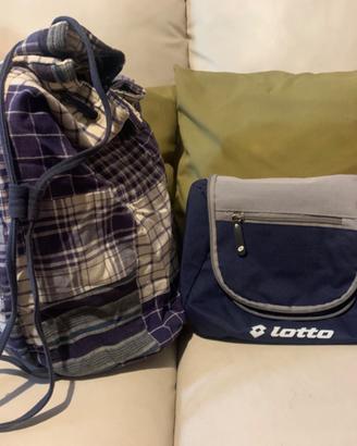 Sacca sportiva e portanecessaire