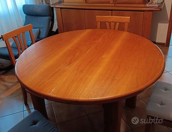 Tavolo tondo in legno allungabile diametro 120 