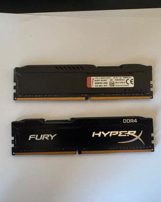 RAM DDR4 16GB 2x8 Kingston HyperX Fury PC fisso