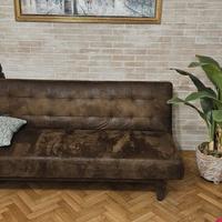 Divano letto  stile vintage marrone