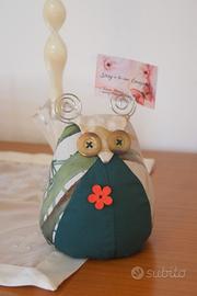 Gufo in stoffa di Natale, portafortuna