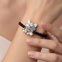 Bracciale  Gattino -Argento 925 Rodiato e Smaltato