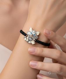 Bracciale  Gattino -Argento 925 Rodiato e Smaltato