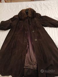 cappotto in vera renna scamosciata 