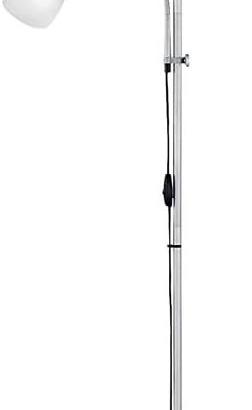 Piantana 1xE27 150 W/1xE14 40W LED, titanio/bianco