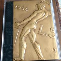 LA LIRA SIAMO NOI 50 LIRE ORO 1954 Editalia